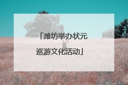 潍坊举办状元巡游文化活动