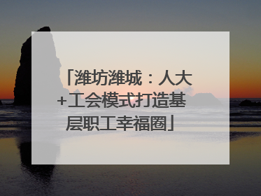 潍坊潍城：人大+工会模式打造基层职工幸福圈
