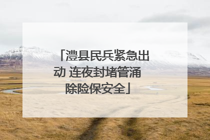 澧县民兵紧急出动 连夜封堵管涌除险保安全