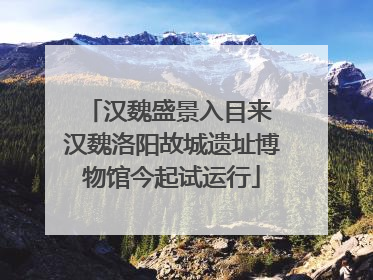 汉魏盛景入目来 汉魏洛阳故城遗址博物馆今起试运行