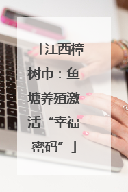 江西樟树市：鱼塘养殖激活“幸福密码”