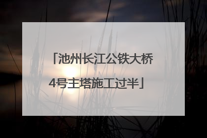 池州长江公铁大桥4号主塔施工过半