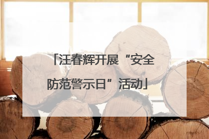 汪春辉开展“安全防范警示日”活动