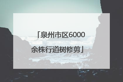 泉州市区6000余株行道树修剪