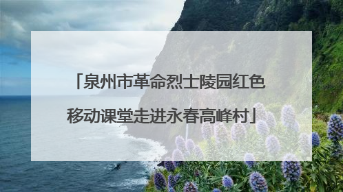 泉州市革命烈士陵园红色移动课堂走进永春高峰村