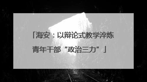 海安：以辩论式教学淬炼青年干部“政治三力”