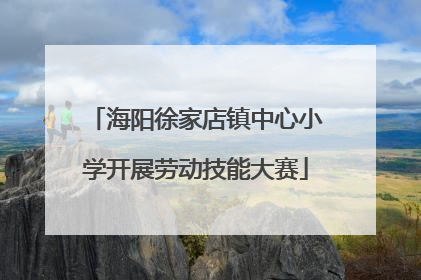 海阳徐家店镇中心小学开展劳动技能大赛