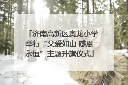 济南高新区奥龙小学举行“父爱如山 感恩永恒”主题升旗仪式