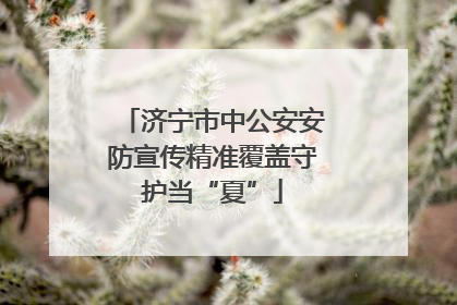 济宁市中公安安防宣传精准覆盖守护当“夏”