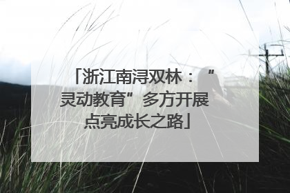 浙江南浔双林：“灵动教育”多方开展 点亮成长之路