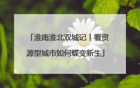 淮南淮北双城记丨看资源型城市如何蝶变新生