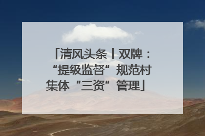 清风头条丨双牌：“提级监督”规范村集体“三资”管理