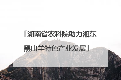 湖南省农科院助力湘东黑山羊特色产业发展