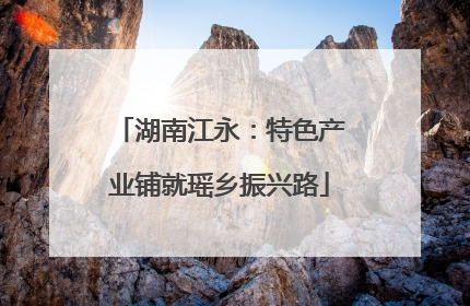 湖南江永：特色产业铺就瑶乡振兴路