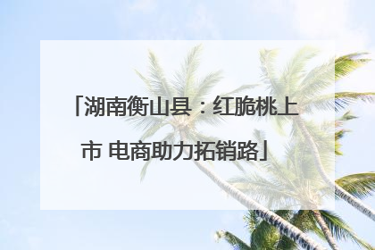 湖南衡山县：红脆桃上市 电商助力拓销路