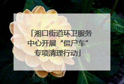 湘口街道环卫服务中心开展“僵尸车”专项清理行动