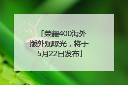 荣耀400海外版外观曝光，将于5月22日发布