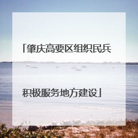 肇庆高要区组织民兵积极服务地方建设