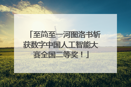 至简至一河图洛书斩获数字中国人工智能大赛全国二等奖！