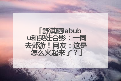 舒淇晒labubu和哭娃合影：一同去郊游！网友：这是怎么火起来了？