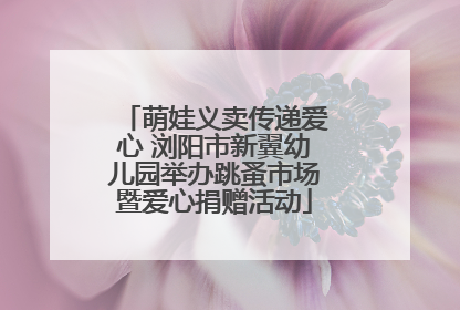 萌娃义卖传递爱心 浏阳市新翼幼儿园举办跳蚤市场暨爱心捐赠活动