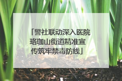 警社联动深入医院 珞珈山街道精准宣传筑牢禁毒防线