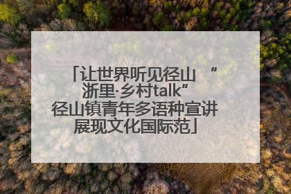 让世界听见径山 “浙里·乡村talk”径山镇青年多语种宣讲展现文化国际范