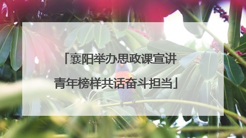 襄阳举办思政课宣讲 青年榜样共话奋斗担当