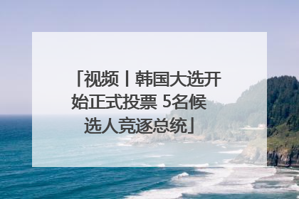 视频丨韩国大选开始正式投票 5名候选人竞逐总统