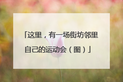 这里，有一场街坊邻里自己的运动会（图）