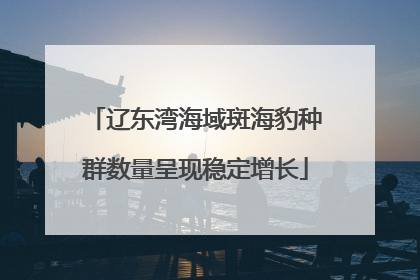 辽东湾海域斑海豹种群数量呈现稳定增长