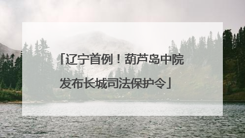 辽宁首例！葫芦岛中院发布长城司法保护令