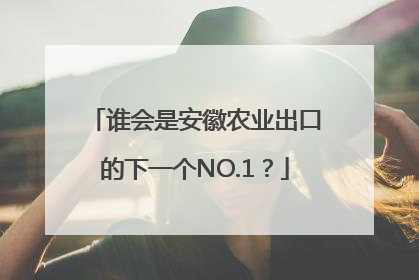谁会是安徽农业出口的下一个NO.1？