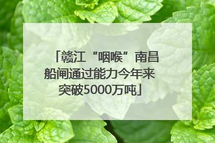 赣江“咽喉”南昌船闸通过能力今年来突破5000万吨