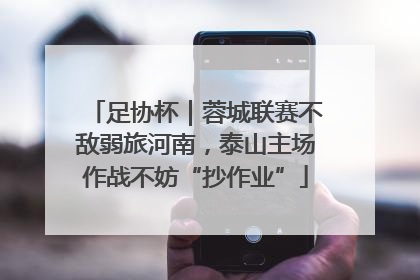 足协杯｜蓉城联赛不敌弱旅河南，泰山主场作战不妨“抄作业”