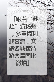 跟着“苏超”游扬州，多重福利迎客流，文旅名城接待游客量同比激增