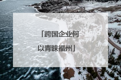跨国企业何以青睐福州