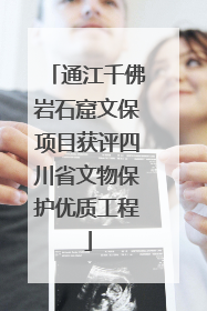 通江千佛岩石窟文保项目获评四川省文物保护优质工程