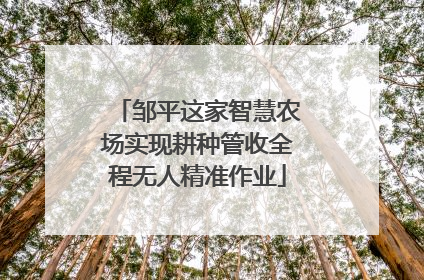 邹平这家智慧农场实现耕种管收全程无人精准作业