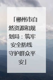 郴州市自然资源和规划局：筑牢安全防线 守护群众平安