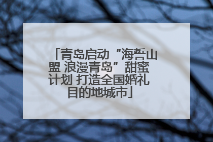 青岛启动“海誓山盟 浪漫青岛”甜蜜计划 打造全国婚礼目的地城市