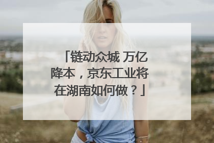 链动众城 万亿降本，京东工业将在湖南如何做？