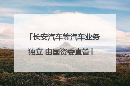 长安汽车等汽车业务独立 由国资委直管