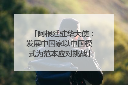 阿根廷驻华大使：发展中国家以中国模式为范本应对挑战
