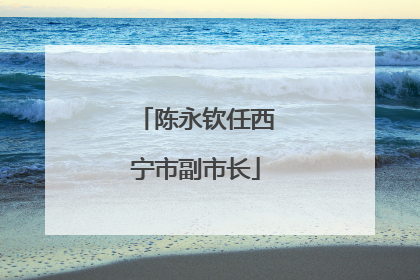 陈永钦任西宁市副市长