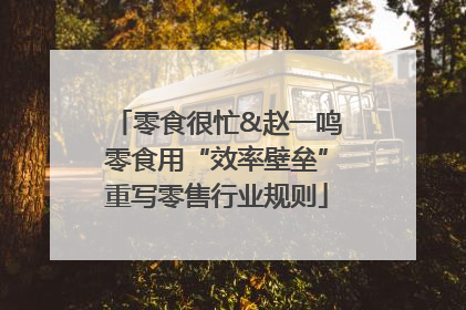 零食很忙&赵一鸣零食用“效率壁垒”重写零售行业规则