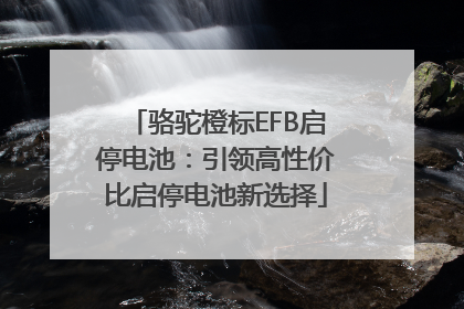 骆驼橙标EFB启停电池：引领高性价比启停电池新选择