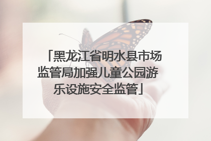 黑龙江省明水县市场监管局加强儿童公园游乐设施安全监管