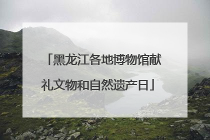 黑龙江各地博物馆献礼文物和自然遗产日