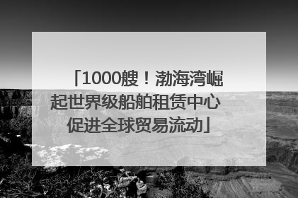 1000艘！渤海湾崛起世界级船舶租赁中心 促进全球贸易流动